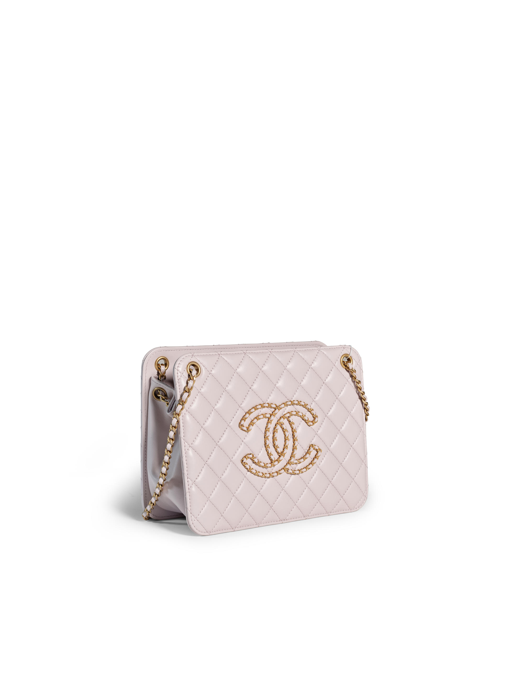 Bonhams : CHANEL Pink Quilted Lambskin CC Logo Shoulder Bag