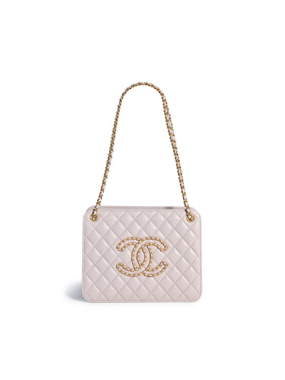 CHANEL Goatskin Quilted Large Chanel 19 Flap Dark Pink 765198