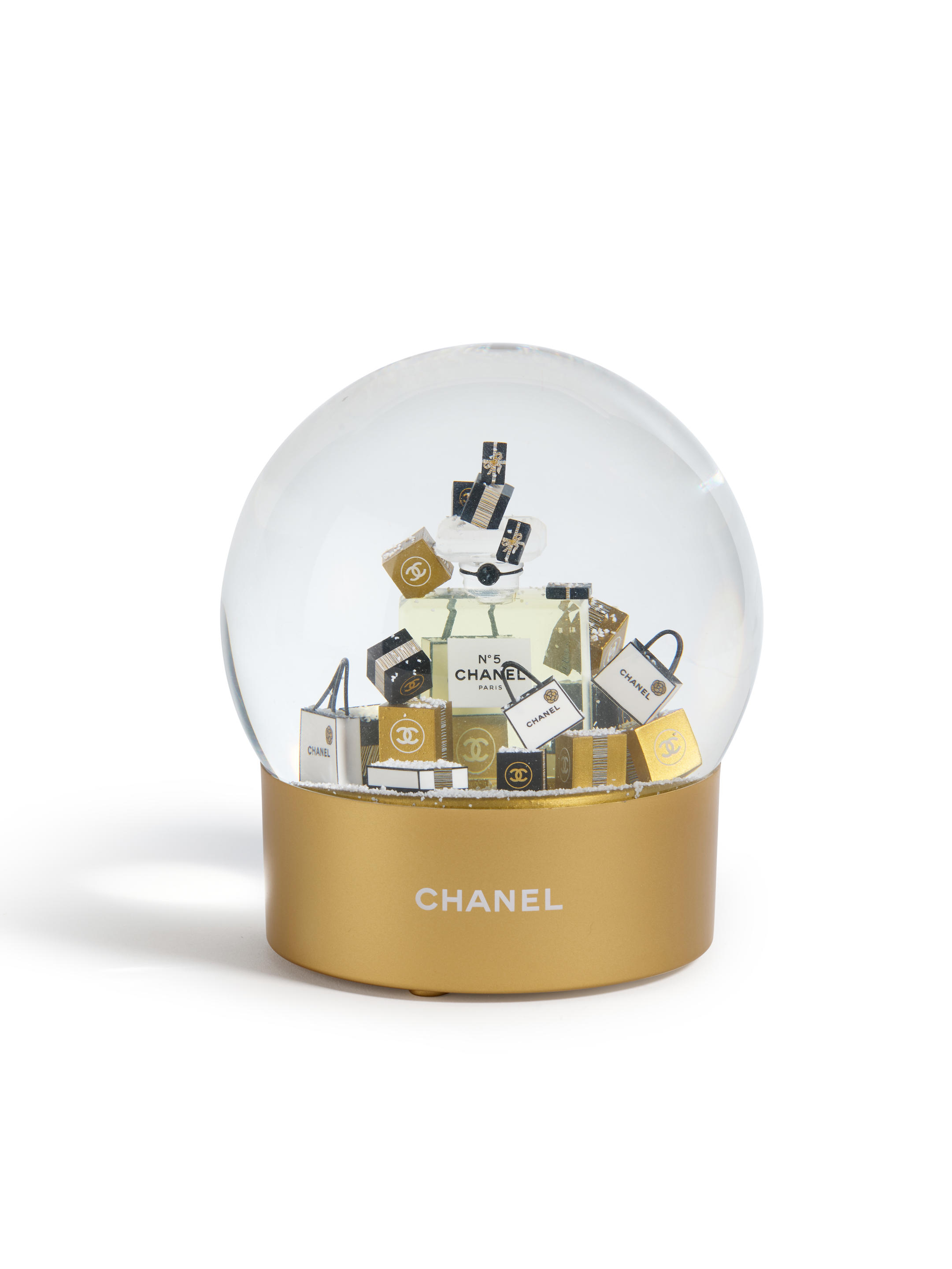 Chanel, Snow Globe Christmas Tree & Presents