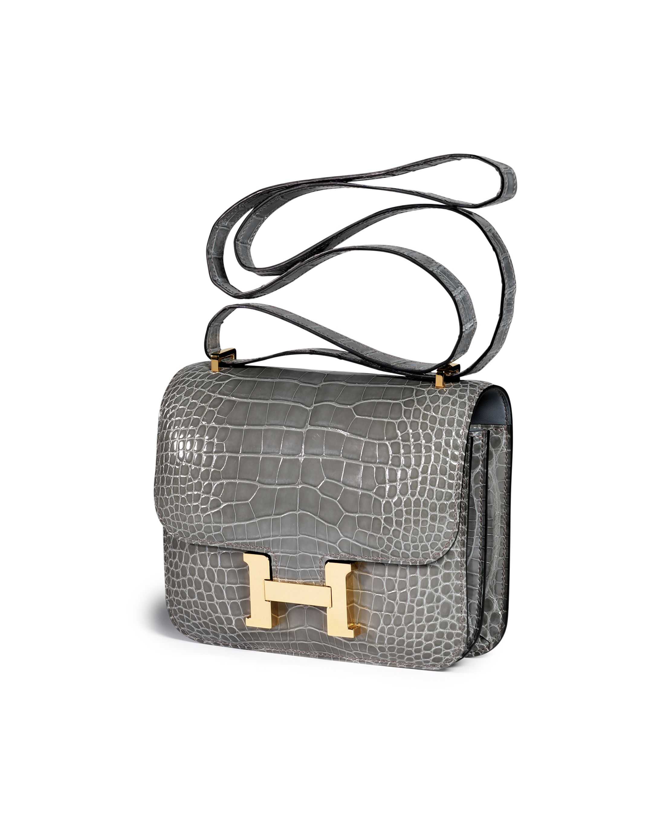 Bonhams HERMÈS: SHINY ALLIGATOR MINI HANDBAG 18 CONSTANCE IN