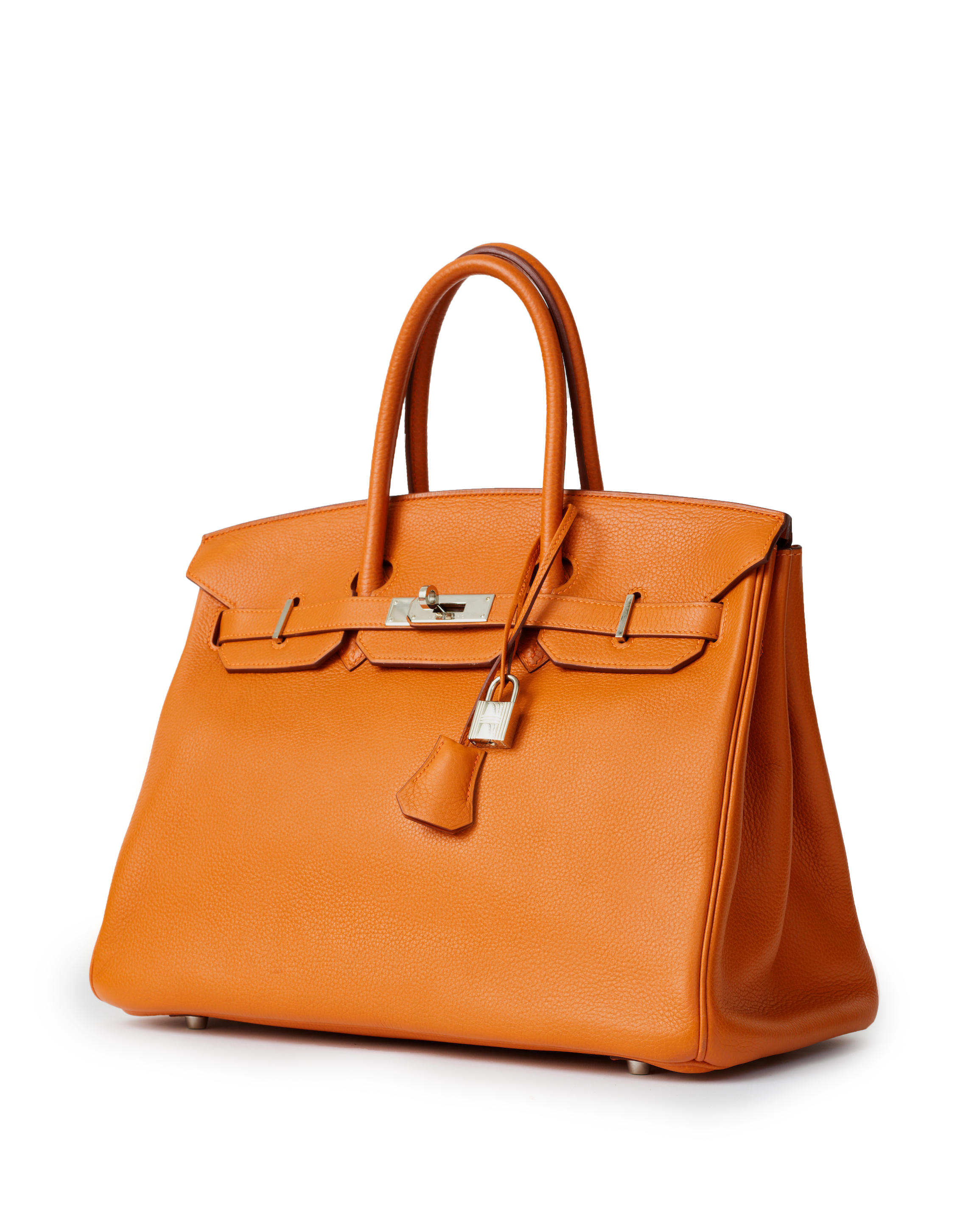 Orange Ostrich Birkin 40 Palladium Hardware, 2004