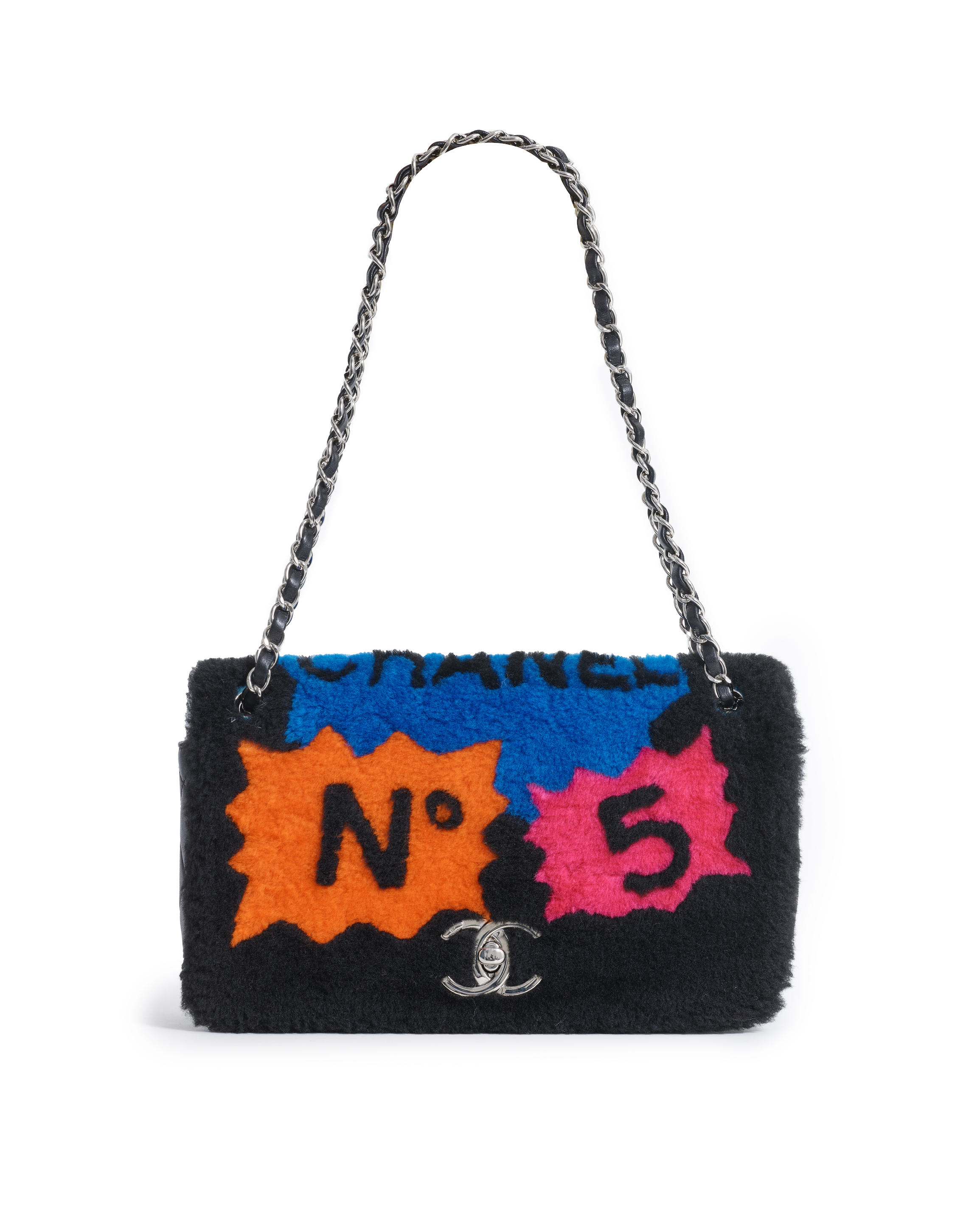 Bonhams : Chanel Limited Edition Runway Shearling Pop Art Flap bag ...