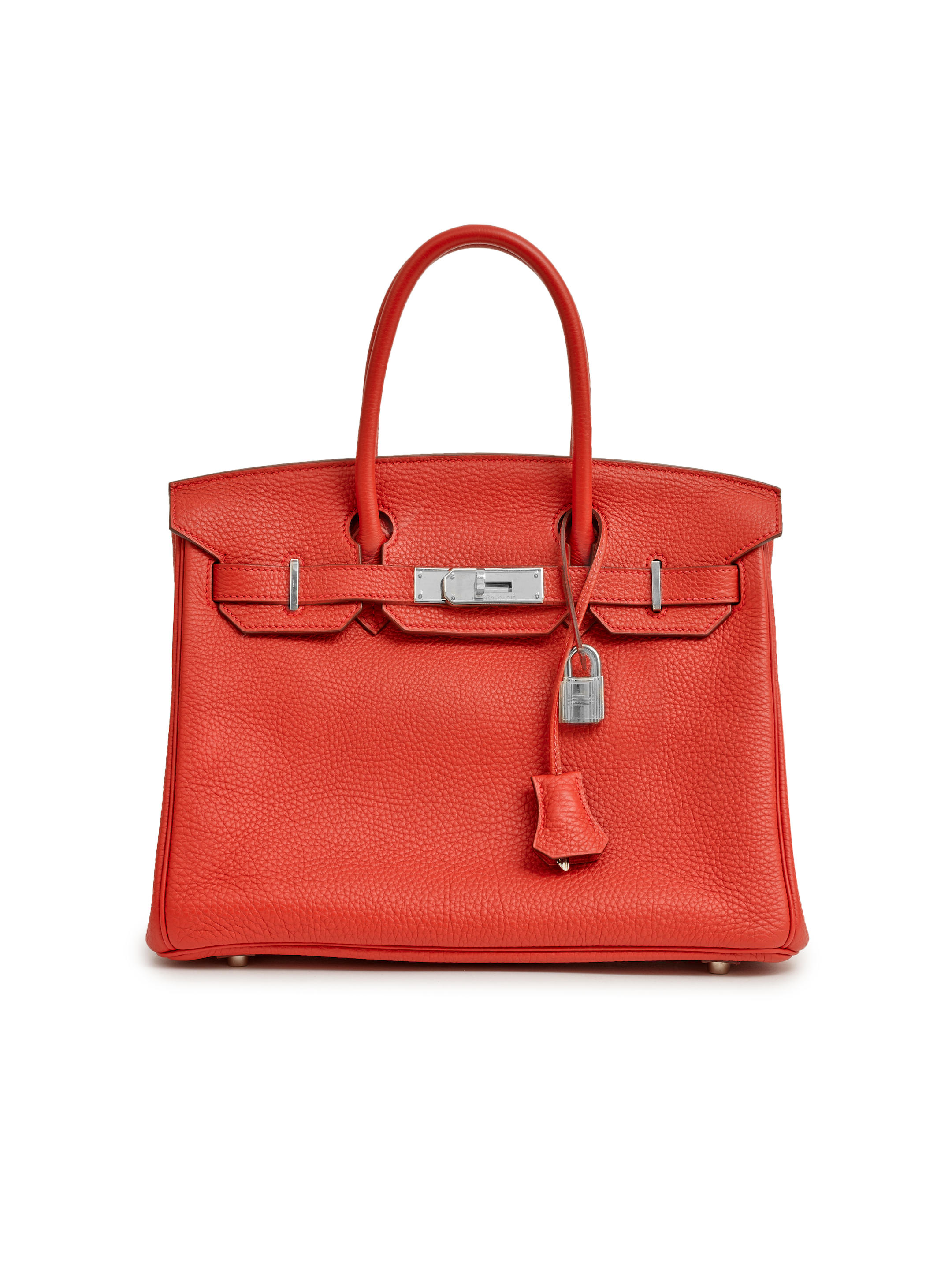 Sold at Auction: Hermes HAC Birkin Bag Rouge Grenat Togo with Palladium  Hardware 40 Red