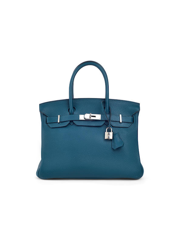 Bonhams : HERMÈS RED TOGO BIRKIN 30 WITH PALLADIUM HARDWARE