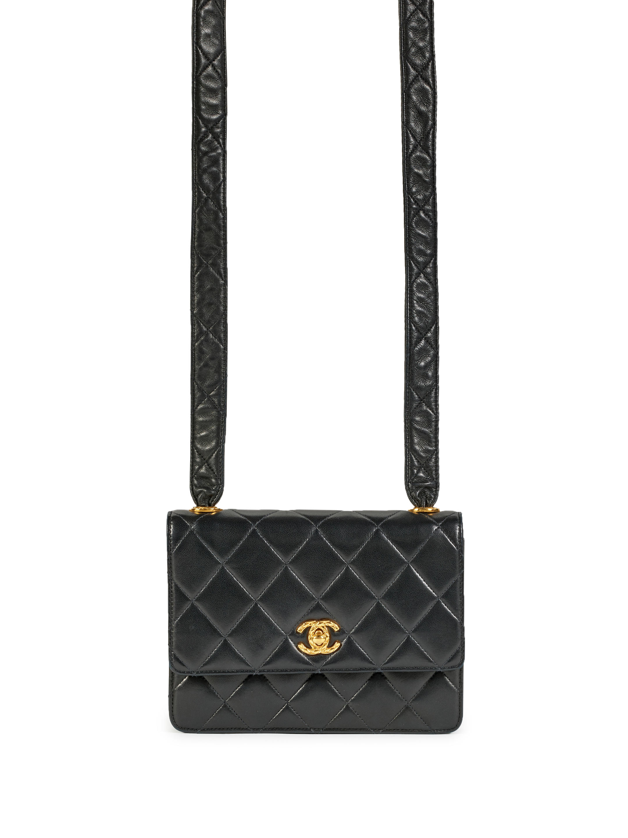 Chanel Pre-owned 2002 CC Stitch Quilted Shoulder Bag - Black