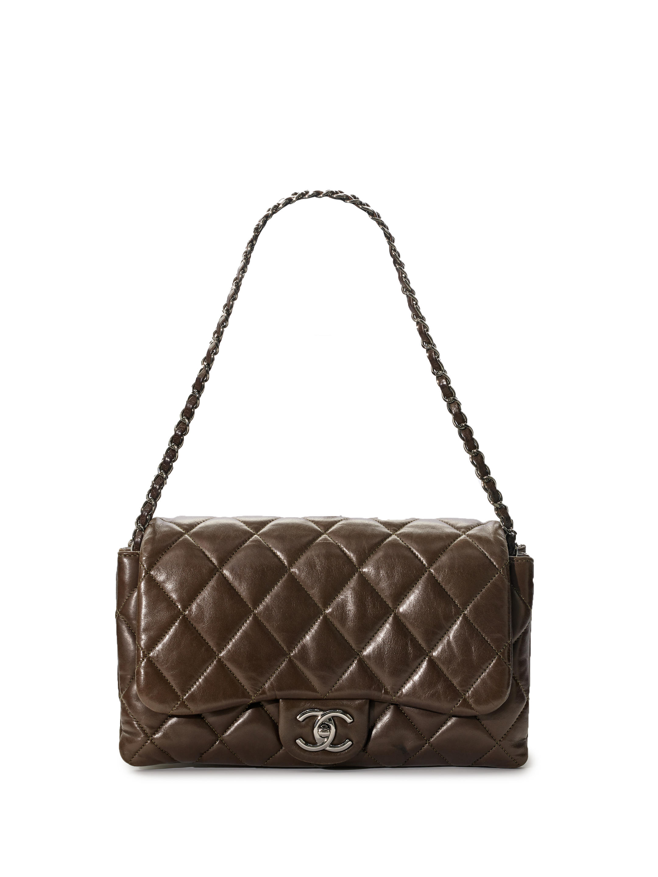 CHANEL BROWN LAMBSKIN QUILTED CLASSIC FLAP  - Bonhams