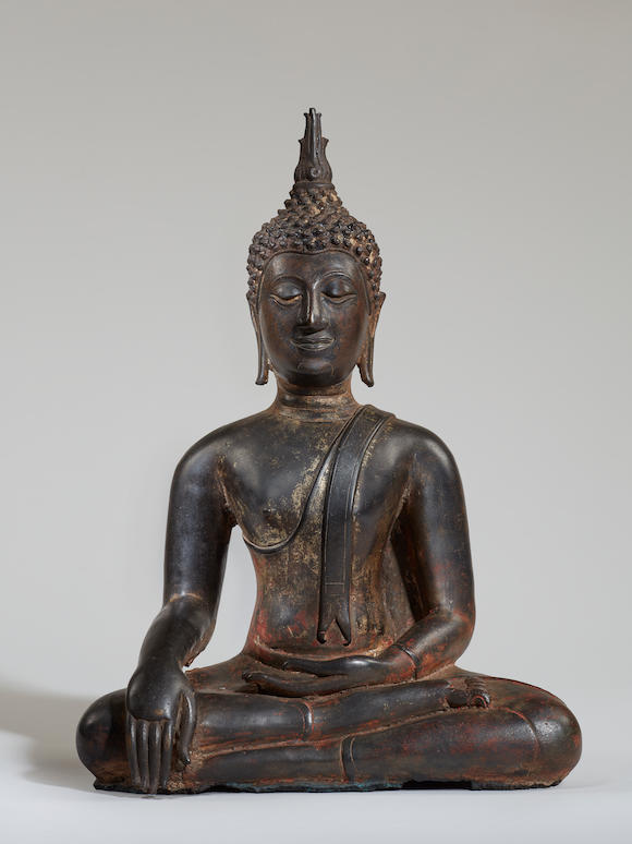 Bonhams : STATUE DE BOUDDHA EN ALLIAGE DE CUIVRE THAÏLANDE, STYLE ...