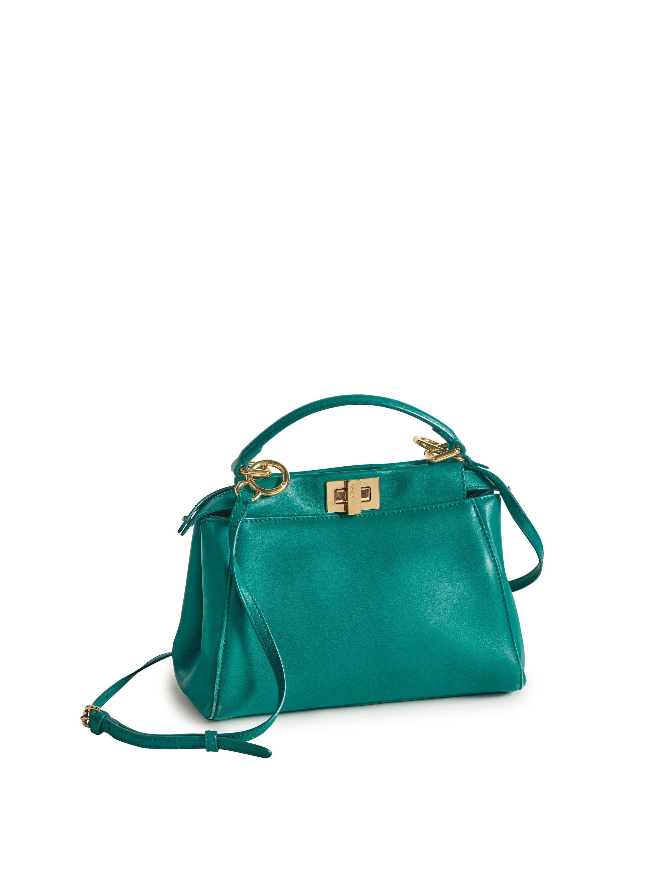 Bonhams FENDI GREEN MINI PEEKABOO BAG WITH GOLDEN HARDWARE (includes