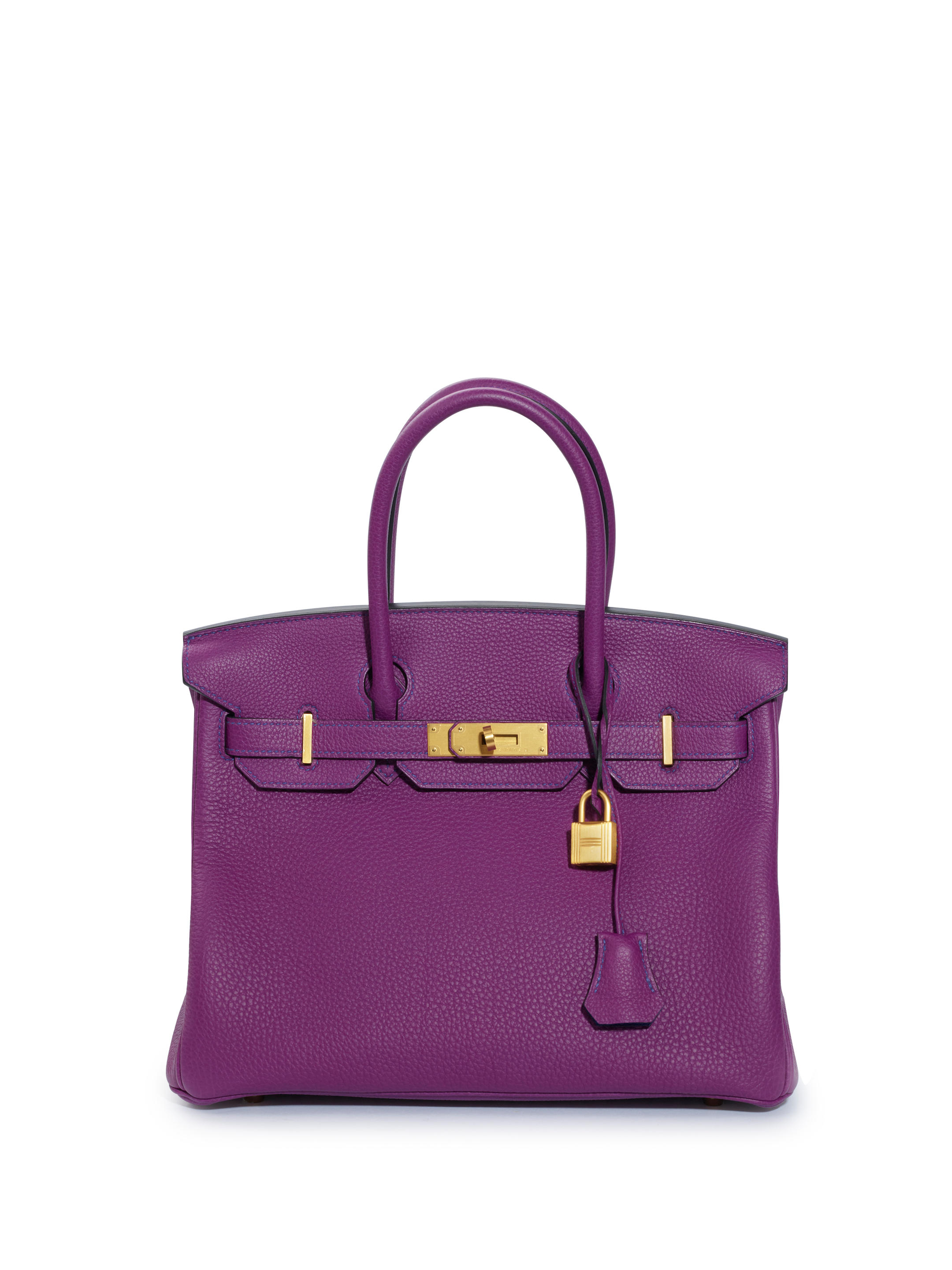 Hermes Birkin Handbag Purple Togo with Gold Hardware 25 Purple