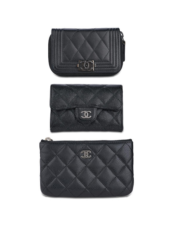 Chanel Boy Flap Card Holder Quilted Lambskin Gold-tone Black in Lambskin  with Gold-tone - US