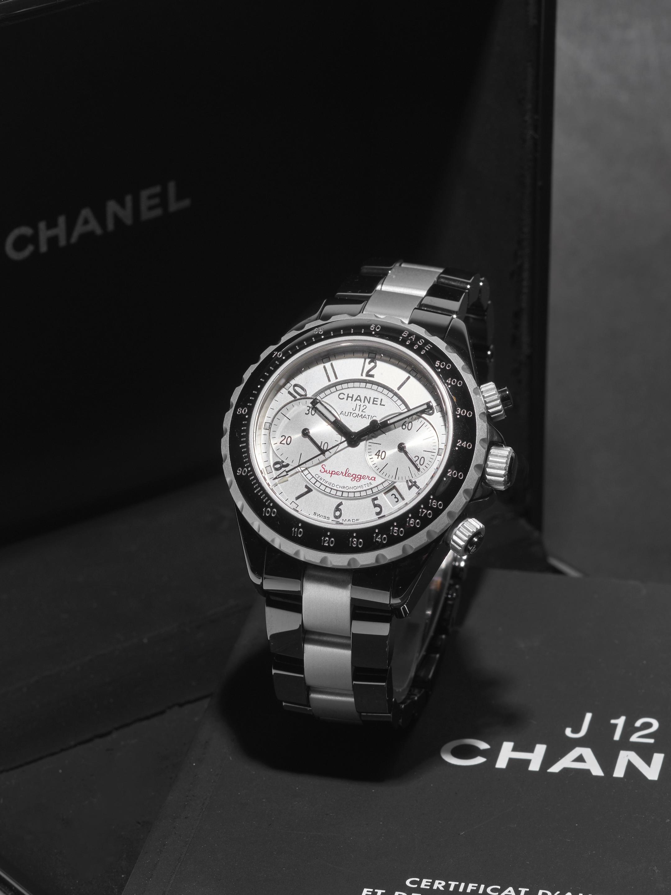Chanel J12 white ceramic lady's wristwatch, reference no. H1628