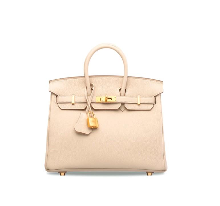 Bonhams : HERMÈS CRAIE TOGO BIRKIN 25 WITH GOLD HARDWARE 2022 (Includes ...