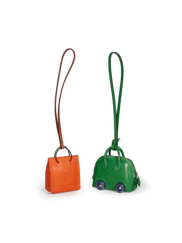 Bonhams : HERMÈS FEU MILO MILO LAMBSKIN SAC ORANGE BAG CHARM ; CHEVRE ...