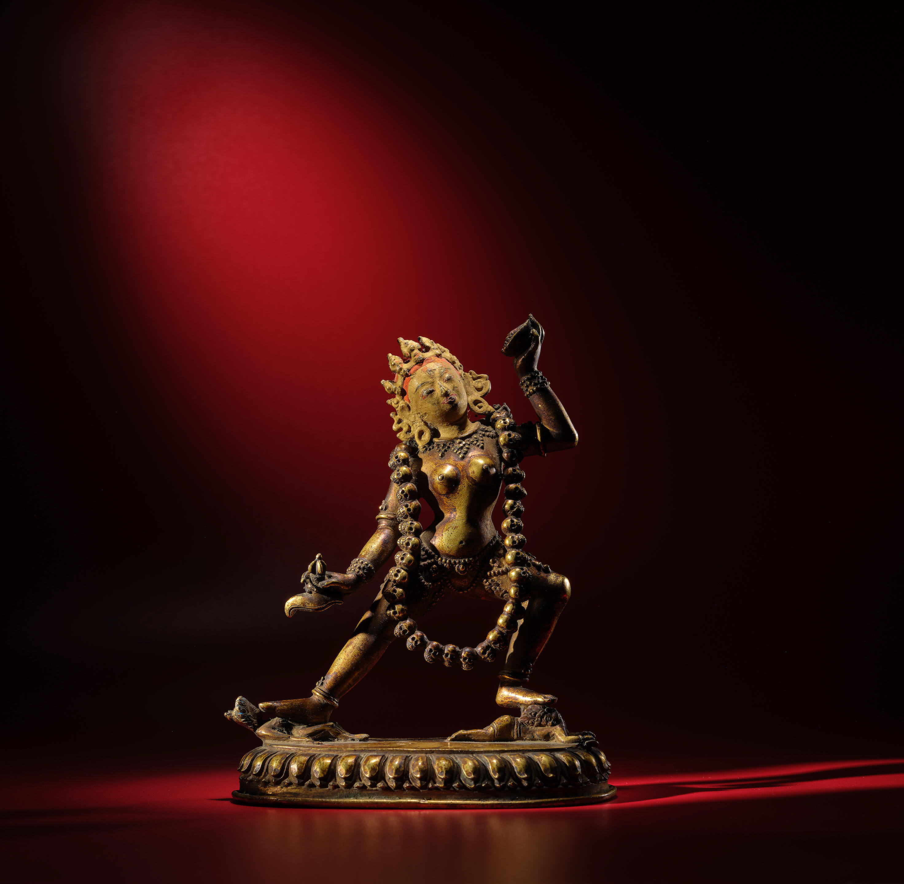 A GILT COPPER ALLOY FIGURE OF VAJRAYOGINI