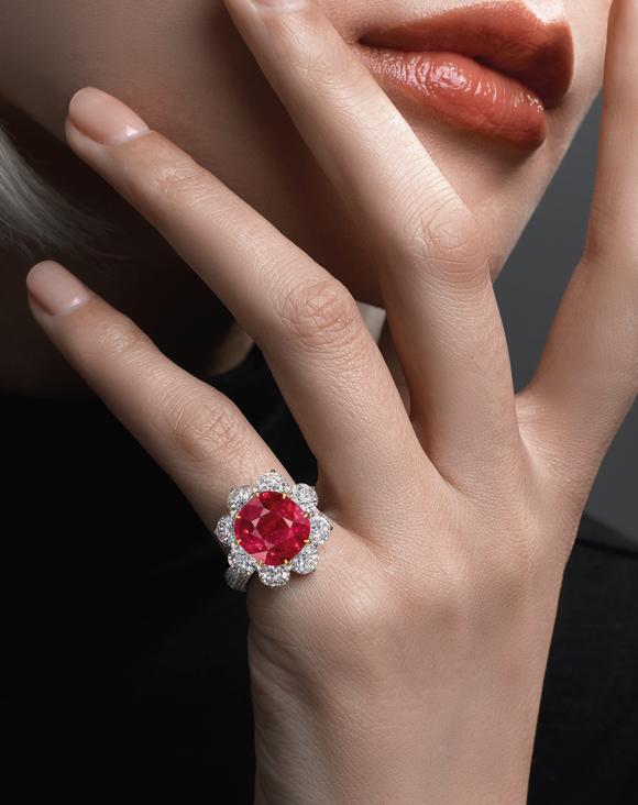 Bonhams : RUBY AND DIAMOND RING