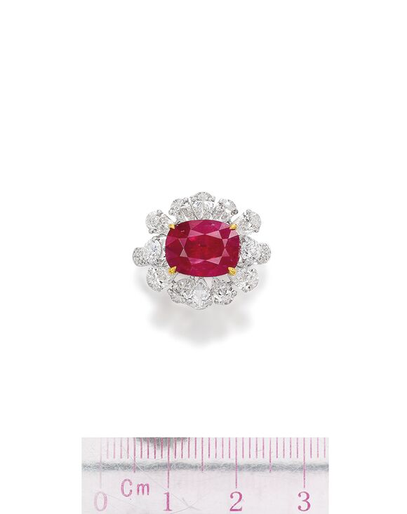 Bonhams : RUBY AND DIAMOND RING
