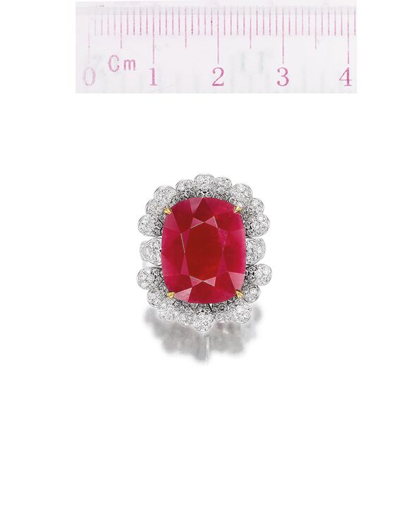 Bonhams : RUBY AND DIAMOND RING