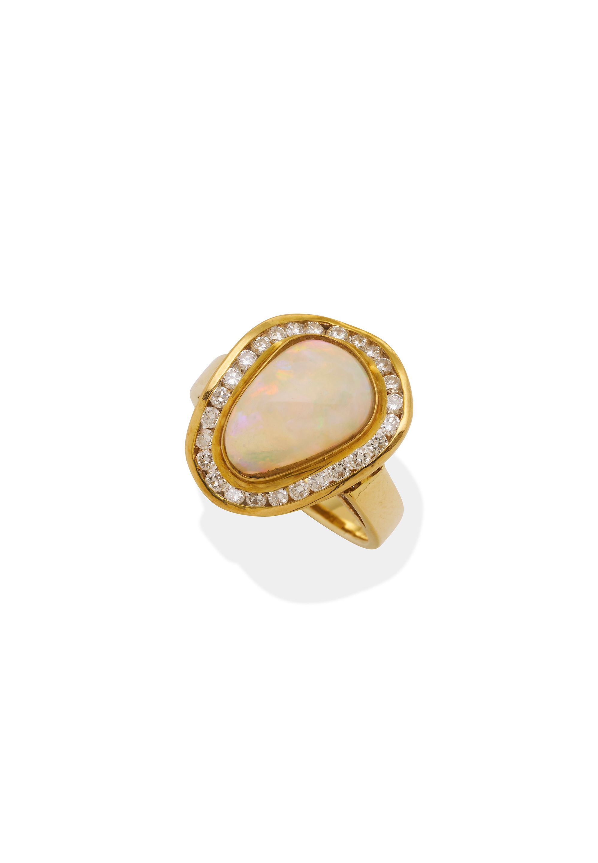 OPAL AND DIAMOND RING