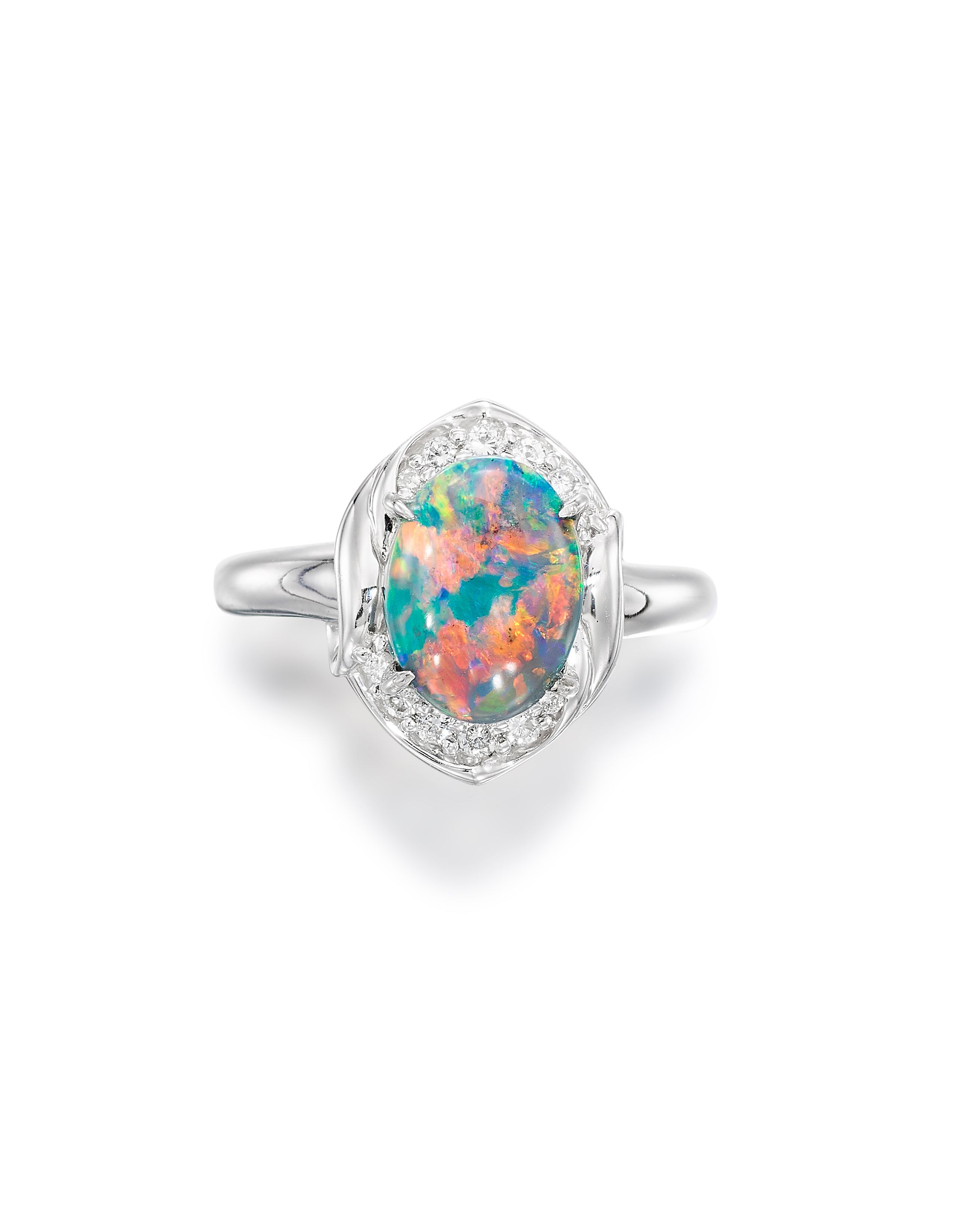 OPAL AND DIAMOND RING