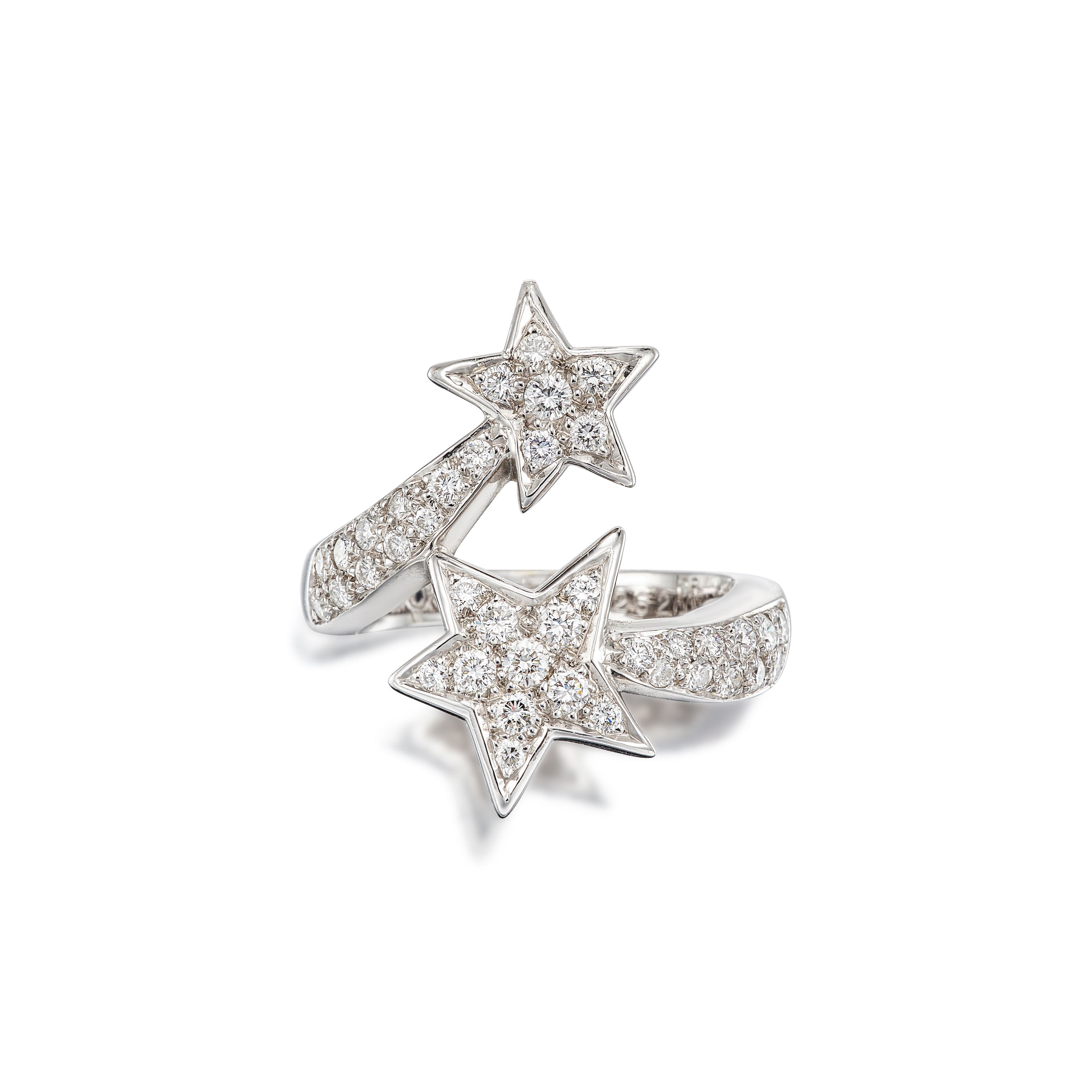 CHANEL: DIAMOND 'COMÈTE' CROSSOVER RING