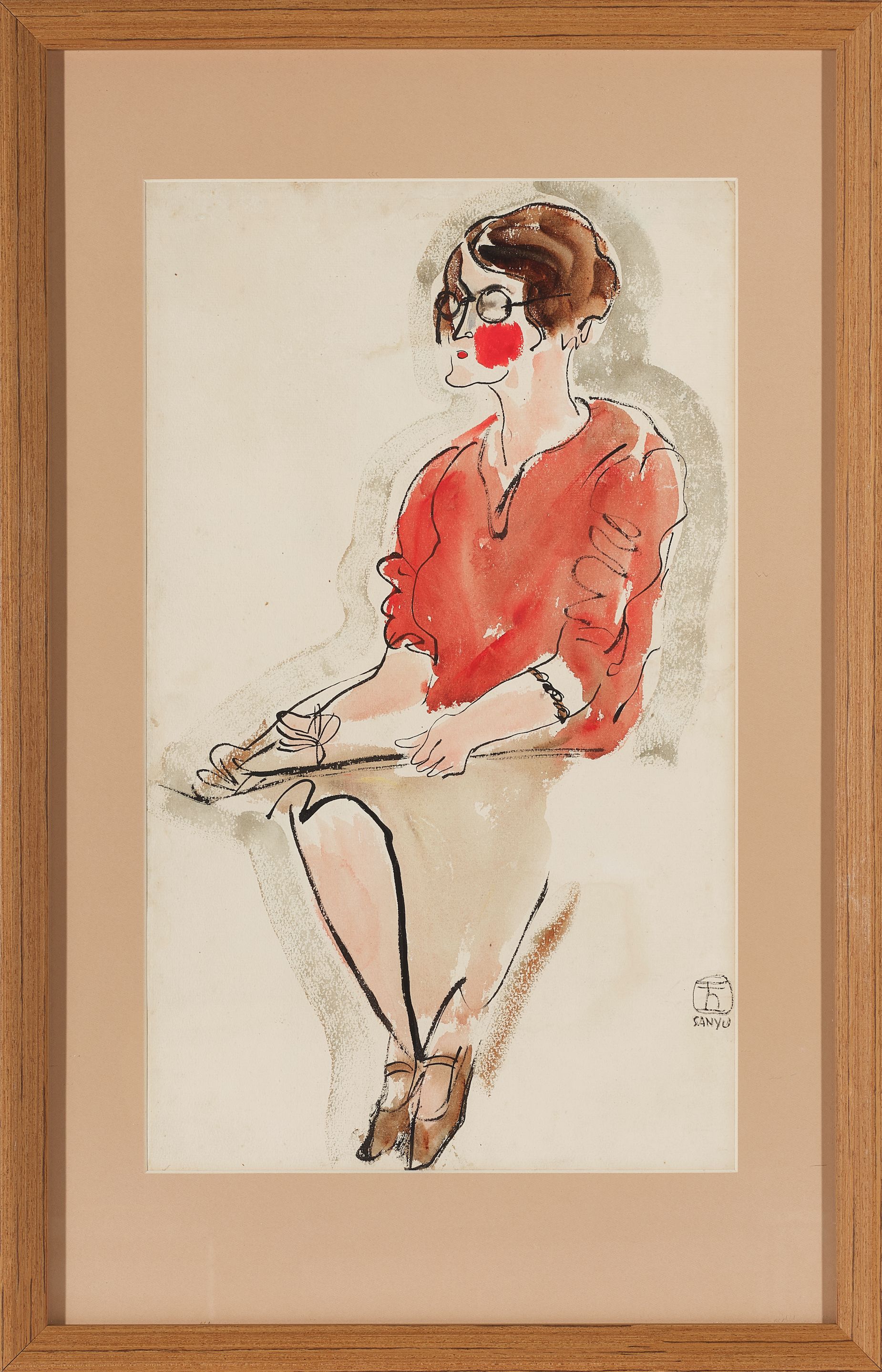 Woman in Red Sweater - Thumb 2