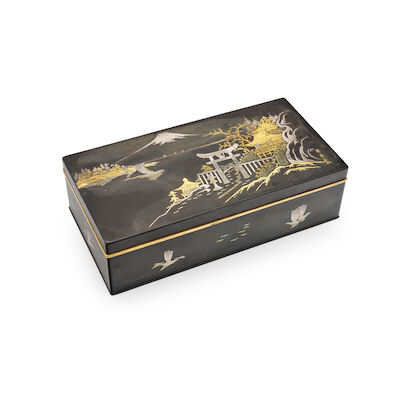 A DAMASCENED MIXED METAL BOX Amita, Tokyo, attributed to Minai Torahiko (Nanshu), mid 20th century