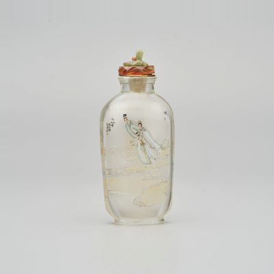 AN INSIDE PAINTED GLASS 'SEVEN GODDESSES' SNUFF BOTTLE Signed Xiangjun (b. 1945), dated by inscription bingwu year, 1966