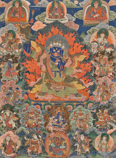 A THANGKA OF MANING MAHAKALA TIBET, 18TH CENTURY