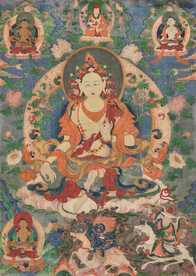 A THANGKA OF WHITE TARA TIBET, 19TH CENTURY