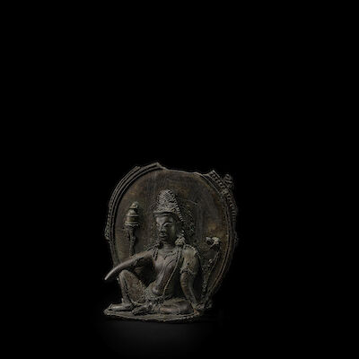A COPPER ALLOY FIGURE OF PADMAPANI LOKESHVARA NORTHEASTERN INDIA, PALA PERIOD, MAINAMATI, 9TH/10TH CENTURY