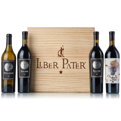 Liber Pater and Denarius Collection Case (4x 750ml) | Exclusive Experience (for 2 Guests) Liber Pater, 2018 (1 ) Denarius, 2019 (1 ) Denarius, 2020 (1 ) Tetradrachm, 2021 (1 )