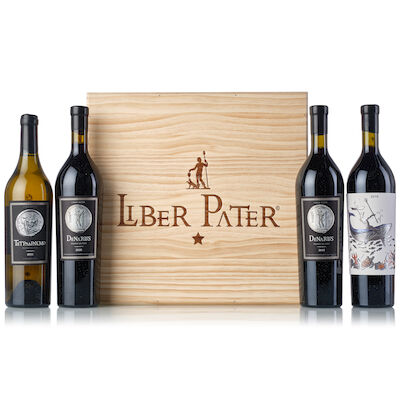 Liber Pater and Denarius Collection Case (4x 750ml) | Exclusive Experience (for 2 Guests) Liber Pater, 2019 (1 ) Denarius, 2019 (1 ) Denarius, 2020 (1 ) Tetradrachm, 2021 (1 )