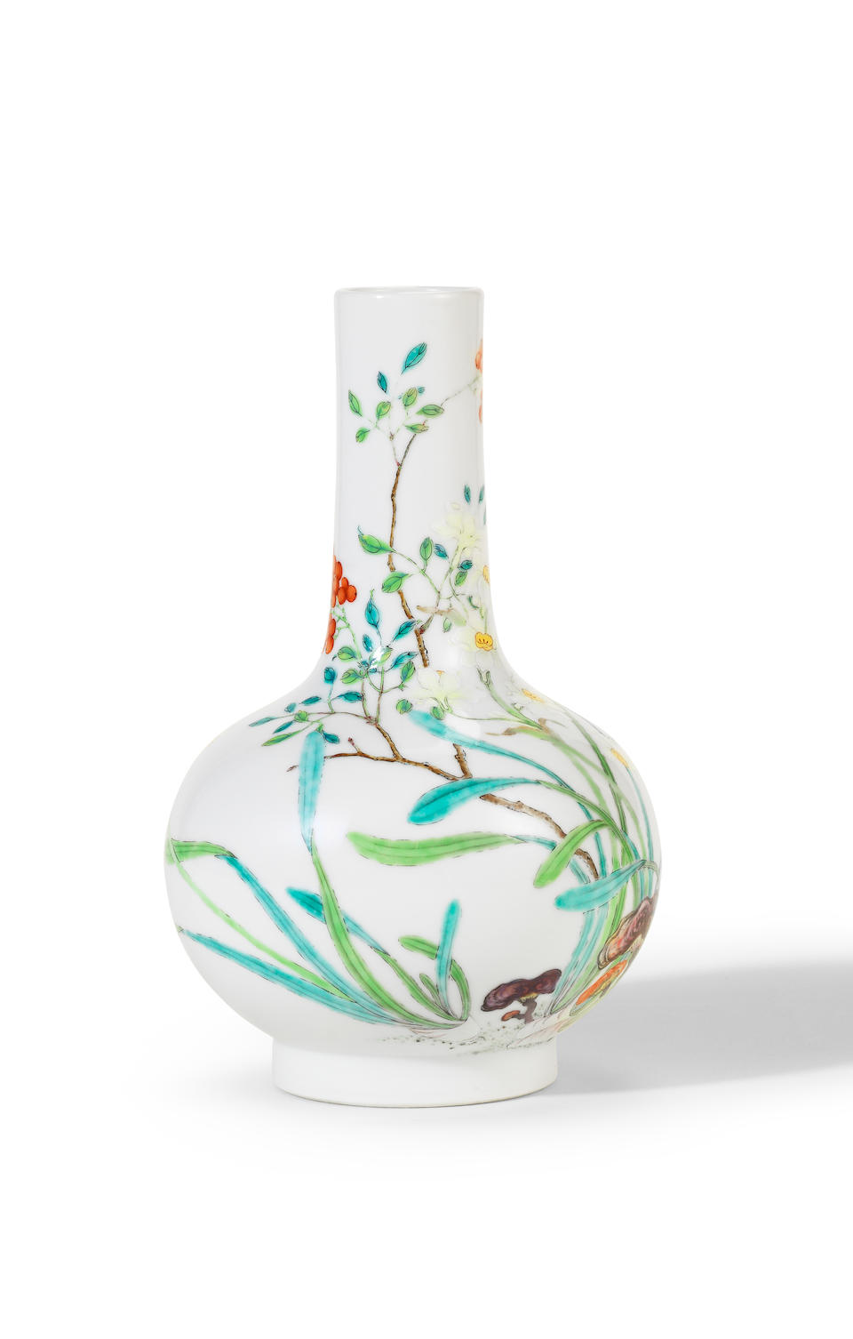 A very rare imperial famille rose bottle vase Yongzheng six-character mark and of the period