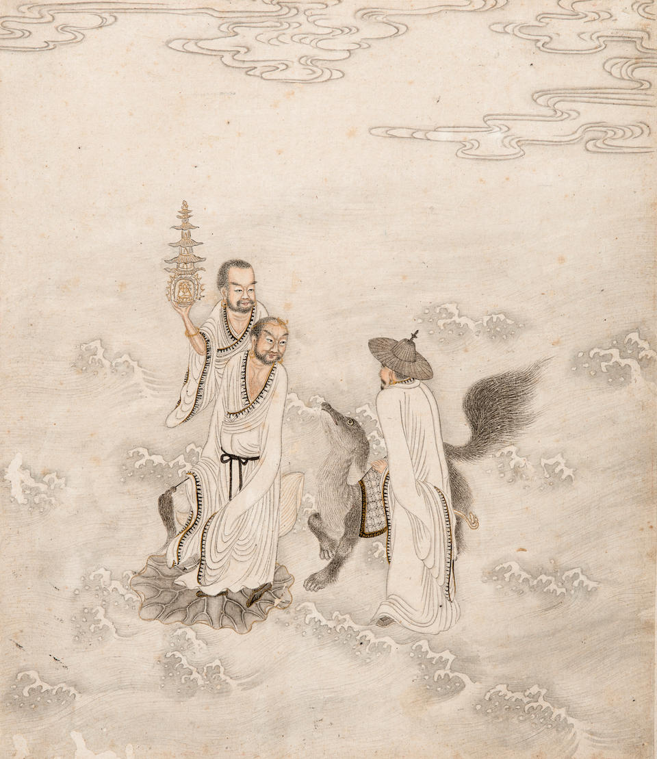 Bonhams : Attributed to Ding Yunpeng (1547-1628) Luohan (12)