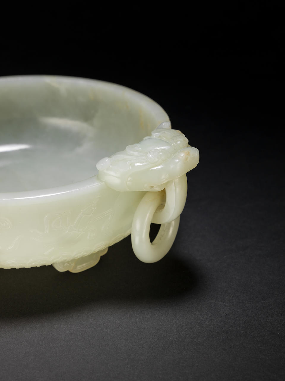 A fine and rare white jade 'bajixiang' 'marriage' bowl Qianlong (2)