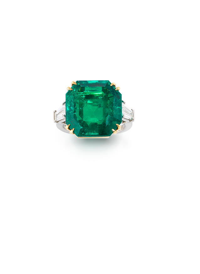An important emerald and diamond ring
