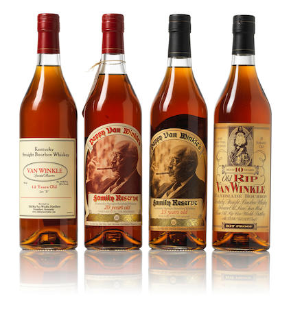 Pappy Van Winkle's Family Reserve-20 Years Old (1)  Pappy Van Winkle's Family Reserve-15 Years Old (1)  Van Winkle Special Reserve-12 year old (1)  Rip Van Winkle-10 year old (1)
