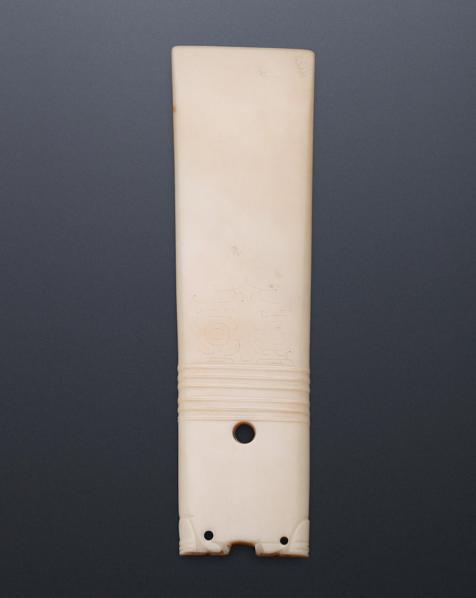 A white jade ceremonial blade, gui Shang Dynasty or later