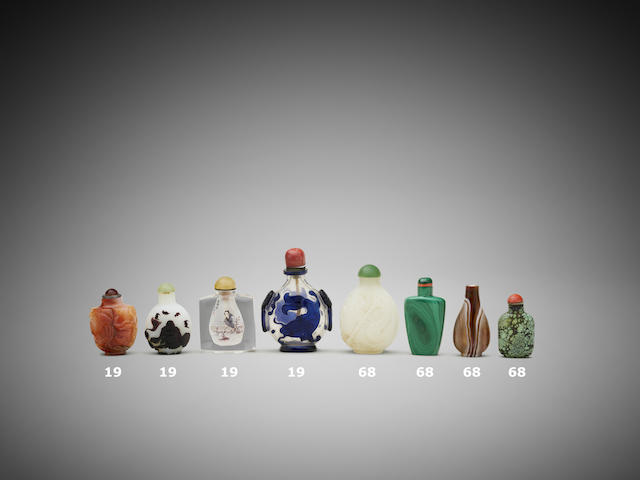 A group of four Chinese snuff bottles Late 19th century to 20th century (4)
