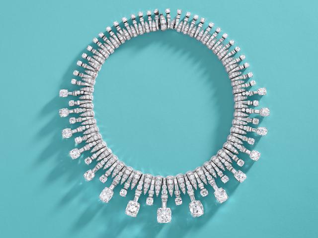 An Extremely Rare And Impressive Art Deco Diamond Necklace, by Bulgari,