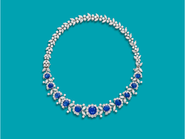 An Important Sapphire and Diamond Necklace, by Van Cleef and Arpels, (2)