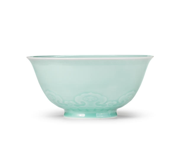 A rare celadon-glazed bowl Yongzheng six-character mark and of the period