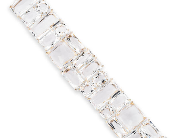 A Quartz and Diamond Bracelet, by H.Stern