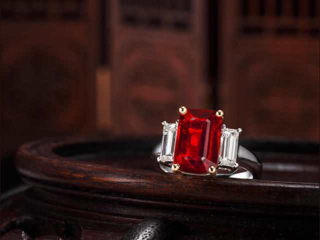 An Exceptional Ruby and Diamond Ring