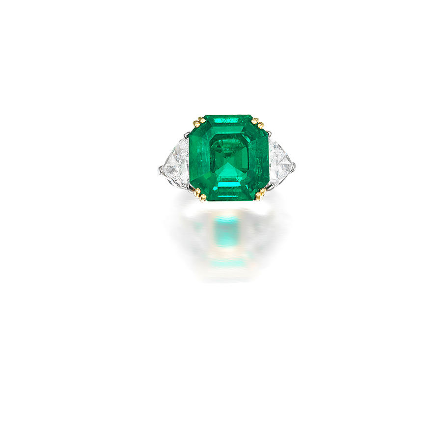 Bonhams : An Important And Rare Emerald And Diamond Ring, David Webb