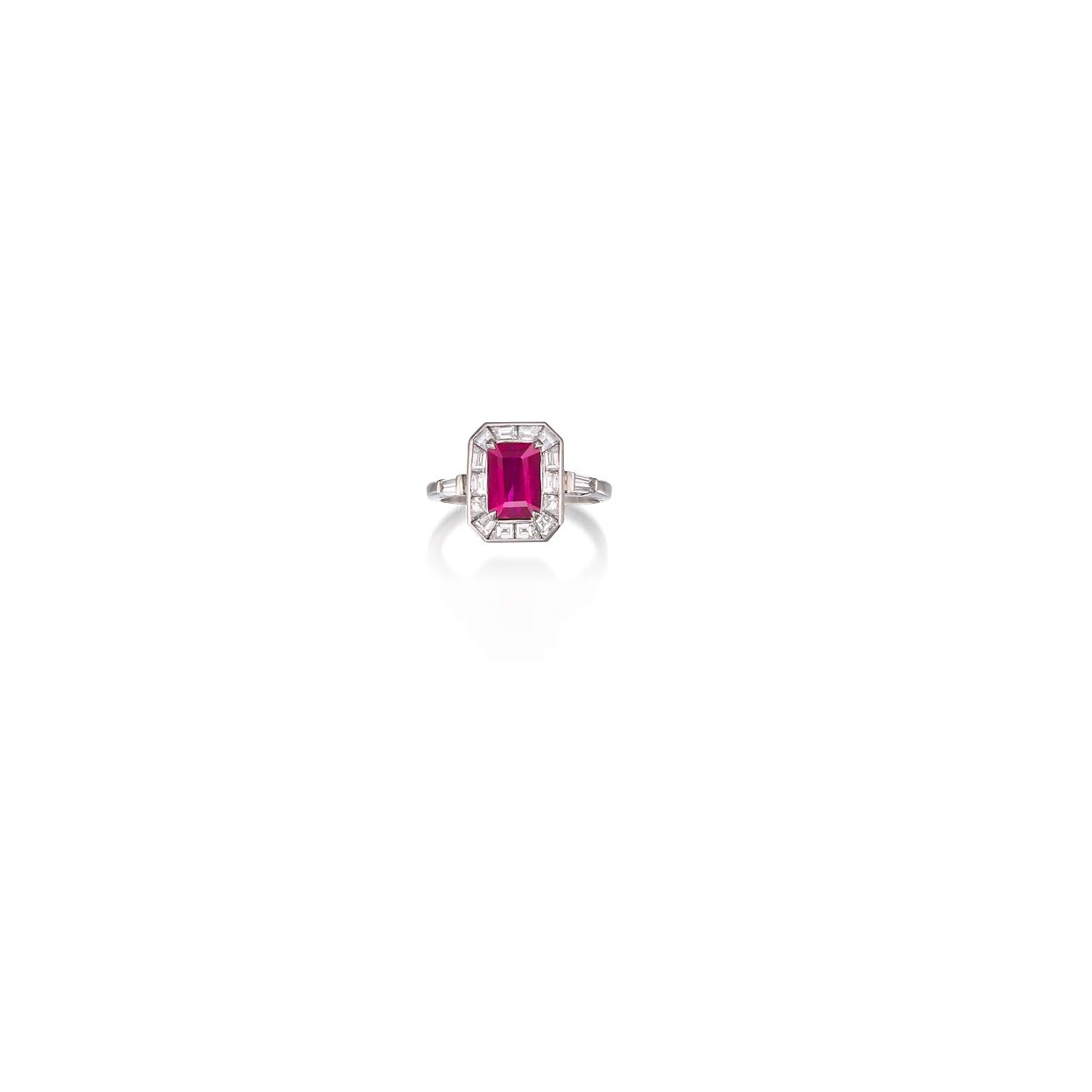 A Ruby and Diamond Ring, by Cartier
