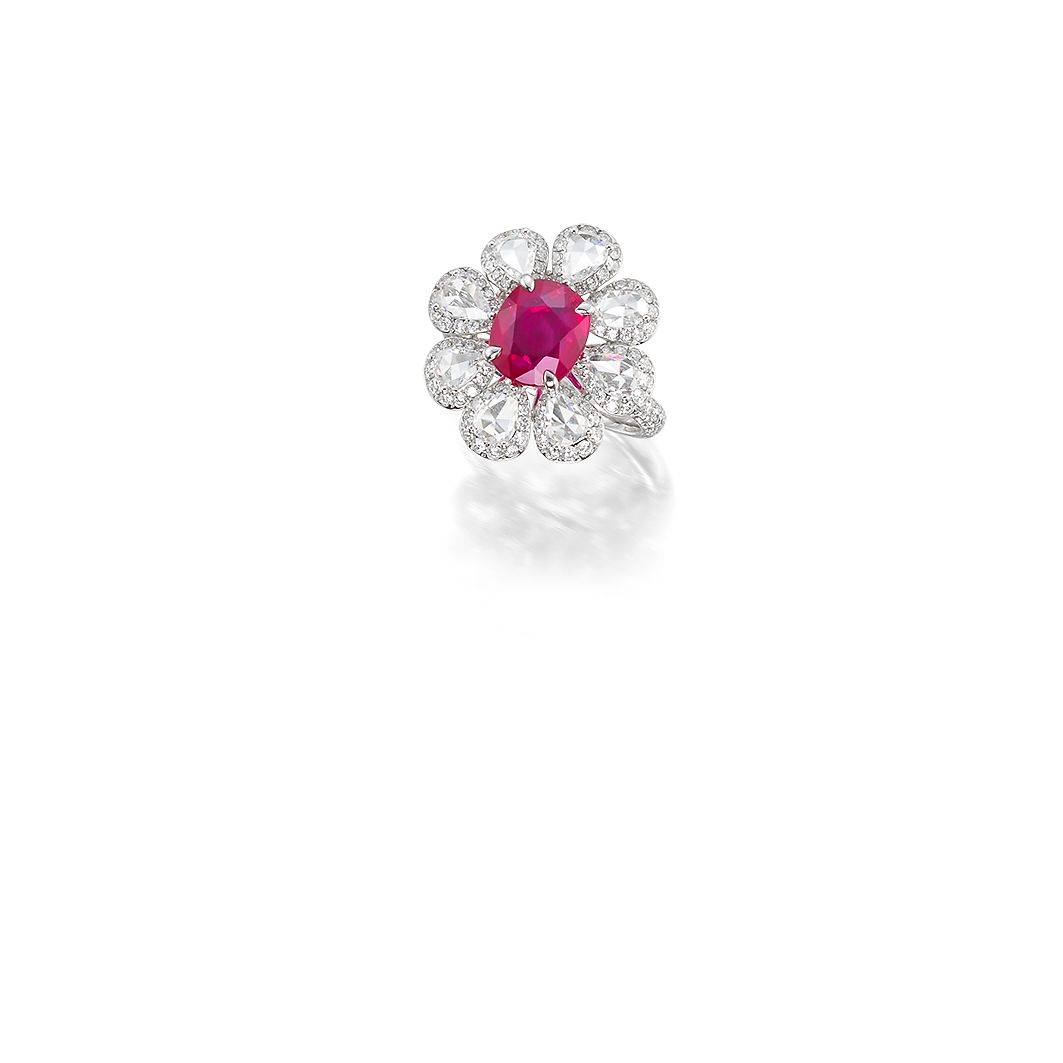 A Ruby and Diamond Ring