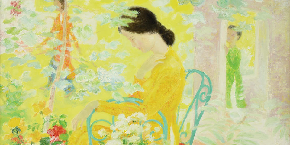 Le Pho (Vietnamese-French, 1907-2001) In the Garden