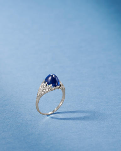 A Rare Sapphire and Diamond Ring,