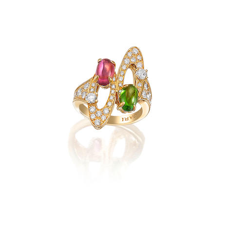 A Tourmaline and Diamond 'Elisia Contraire' Ring, by Bulgari